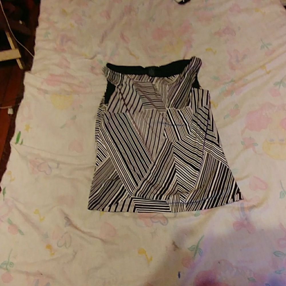 Sleeveless black and white size medium $30